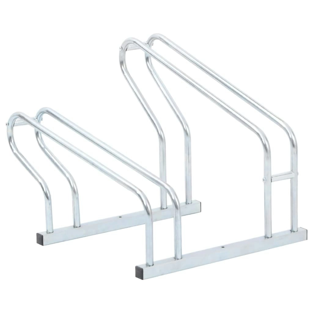 Bicycle Stand for 2 Bikes Floor Freestanding Galvanised Steel 4005573