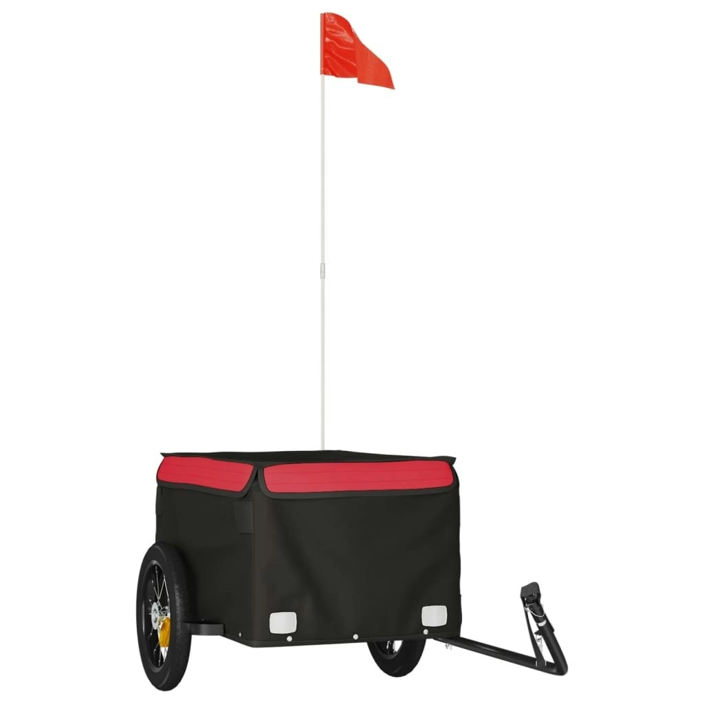 Bike Trailer Black and Red 30 kg Iron 94076