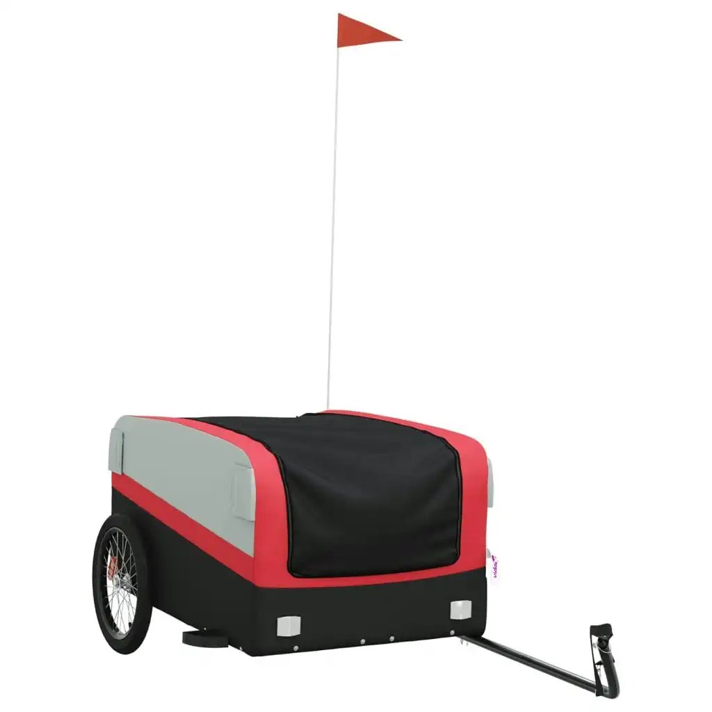 Bike Trailer Black and Red 45 kg Iron 94048