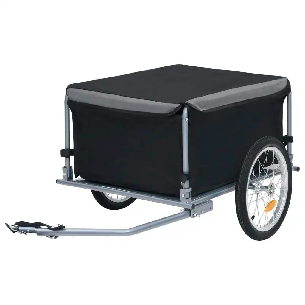 Bike Trailer Black and Grey 65 kg 92590