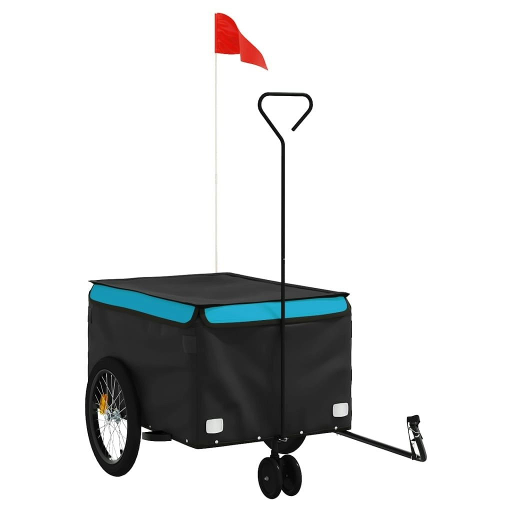 Bike Trailer Black and Blue 30 kg Iron 94100