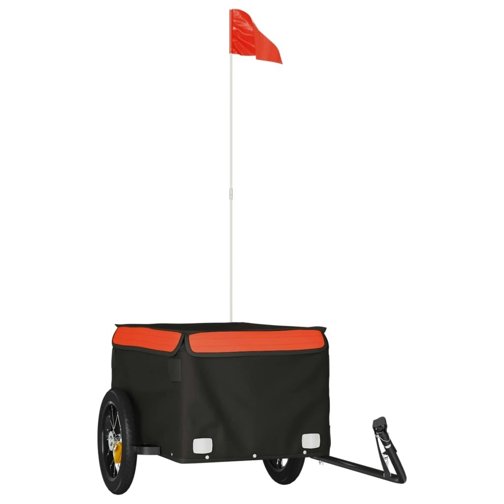 Bike Trailer Black and Orange 30 kg Iron 94075