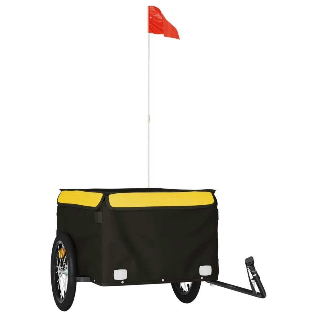 Bike Trailer Black and Yellow 45 kg Iron 94085