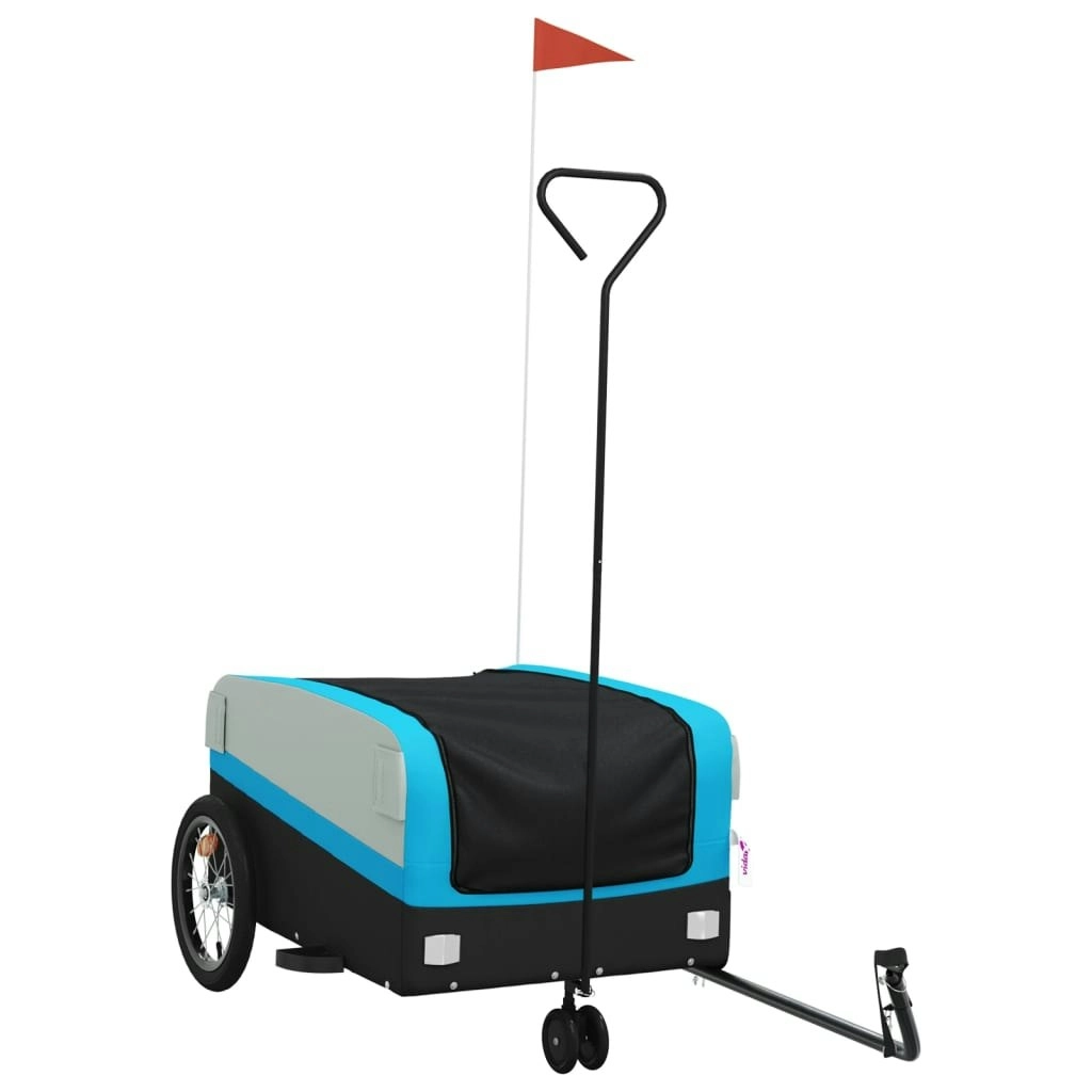 Bike Trailer Black and Blue 45 kg Iron 94072