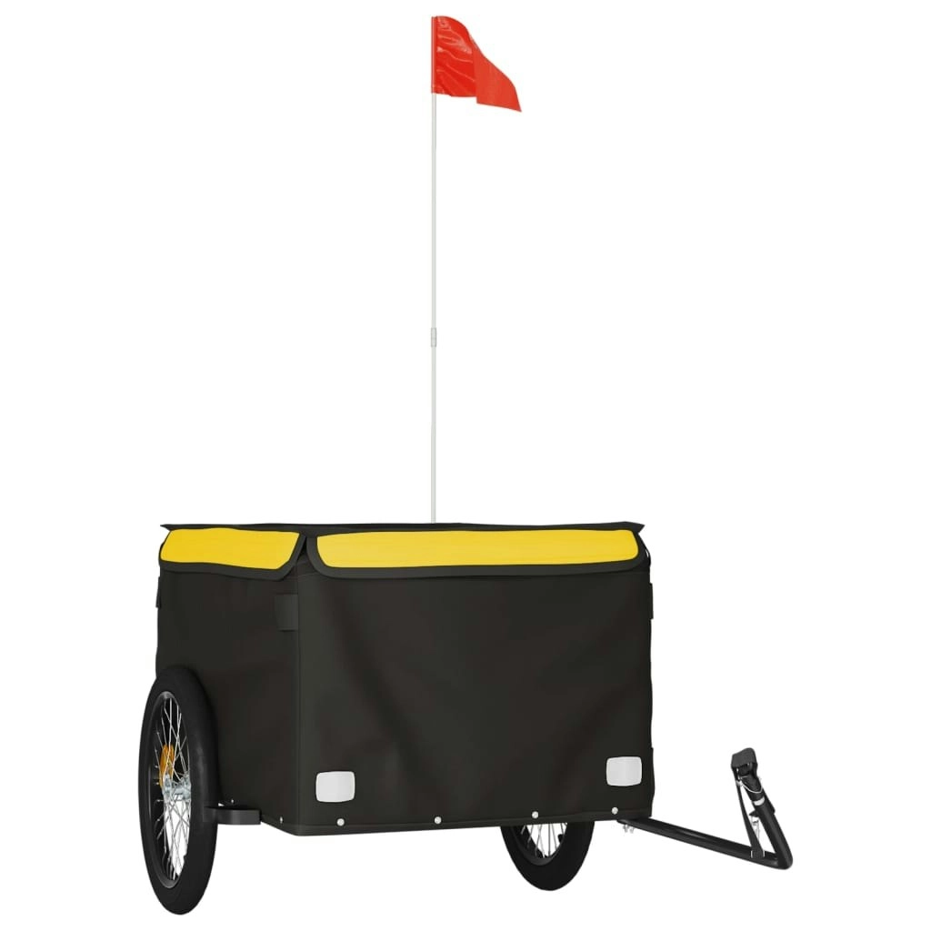 Bike Trailer Black and Yellow 45 kg Iron 94092