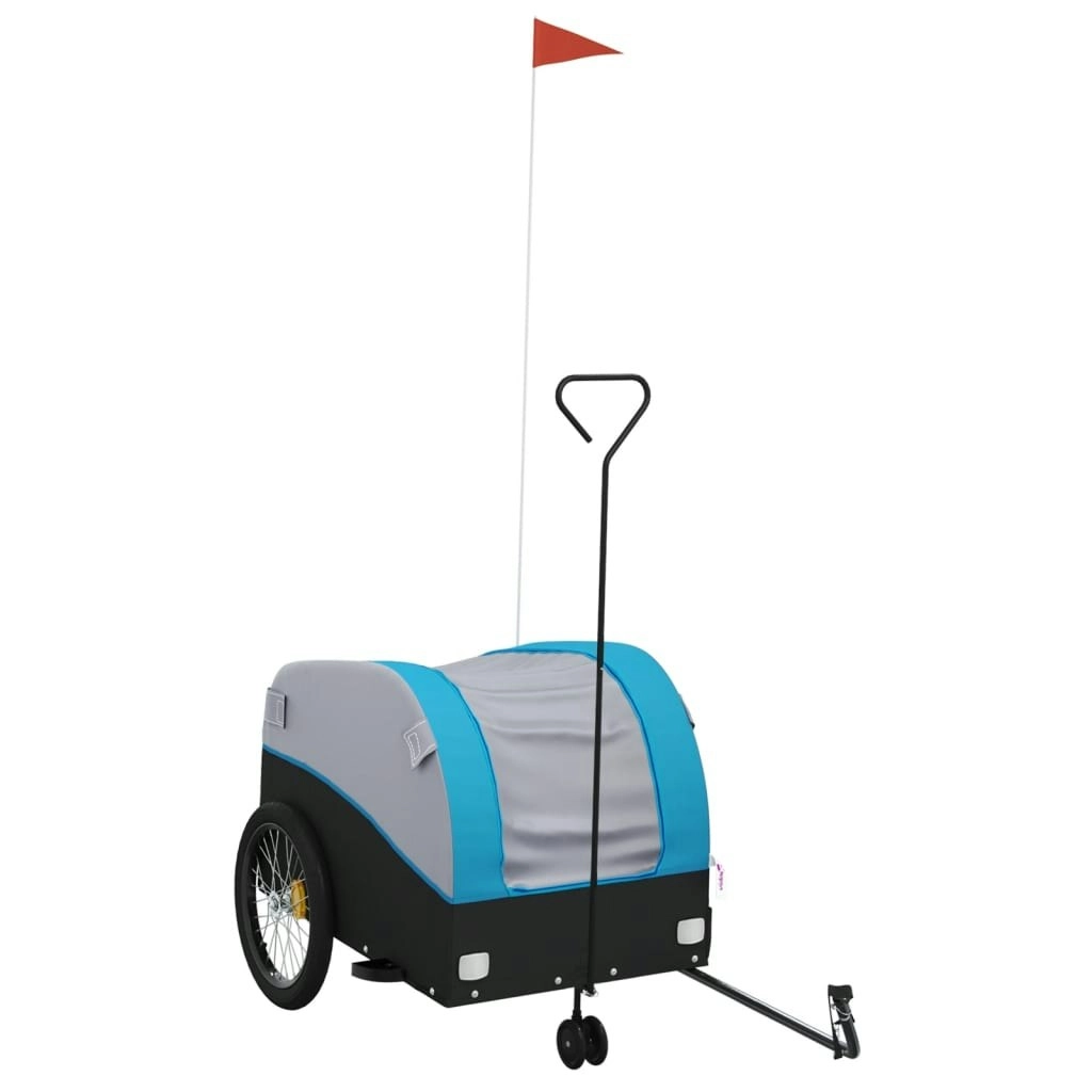 Bike Trailer Black and Blue 45 kg Iron 94149