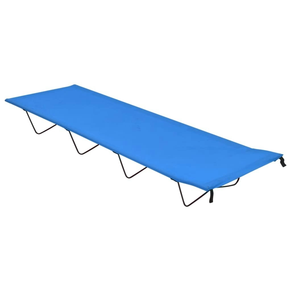 Camping Bed 180x60x19 cm Oxford Fabric and Steel Blue 312478