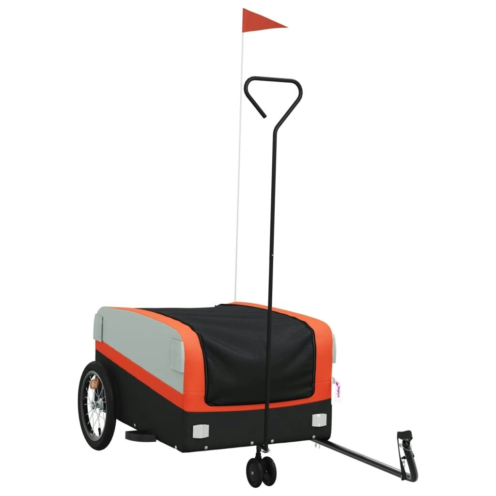 Bike Trailer Black and Orange 45 kg Iron 94068