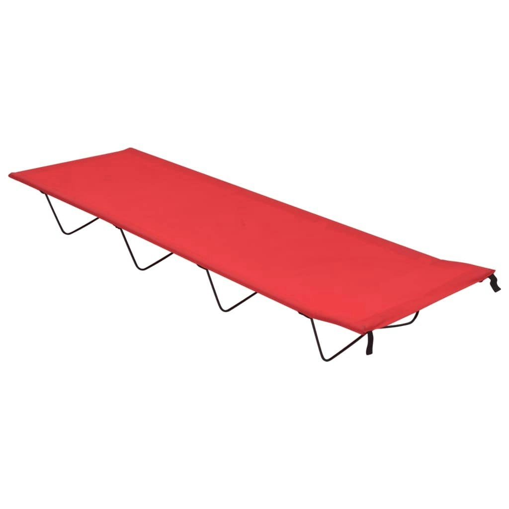 Camping Bed 180x60x19 cm Oxford Fabric and Steel Red 312480