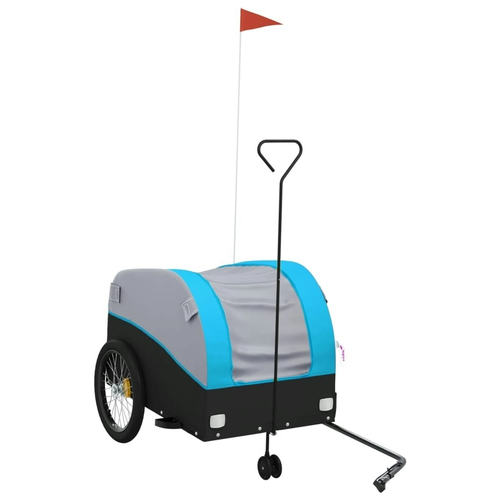 Bike Trailer Black and Blue 45 kg Iron 94156