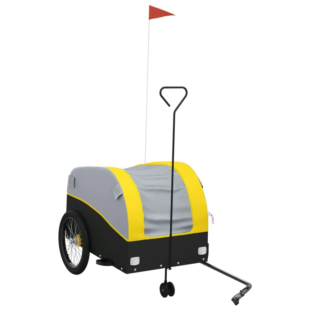 Bike Trailer Black and Yellow 45 kg Iron 94155