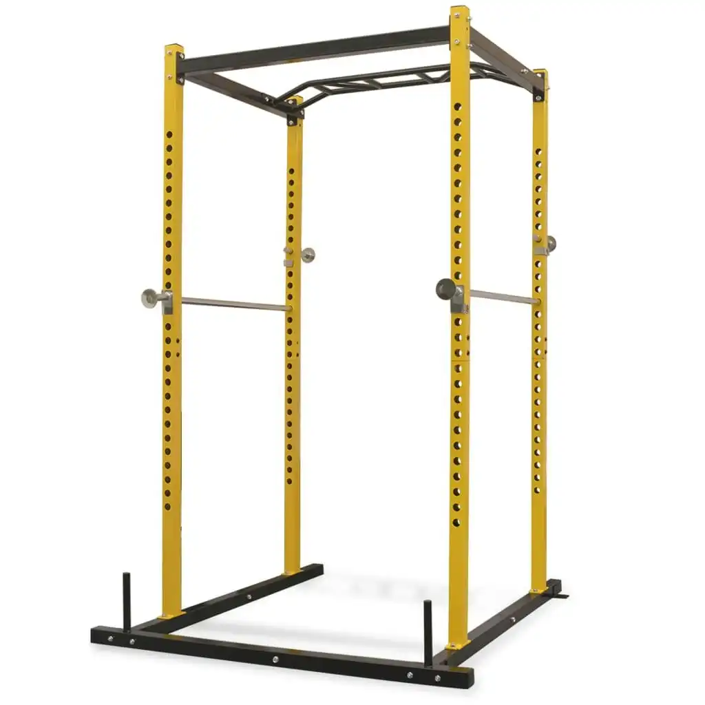 Fitness Power Rack 140x145x214 cm Yellow and Black 91364