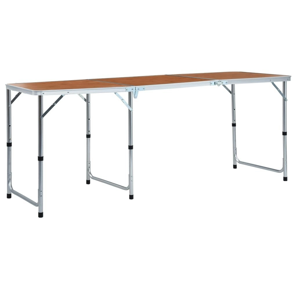 Foldable Camping Table Aluminium 180x60 cm 48174