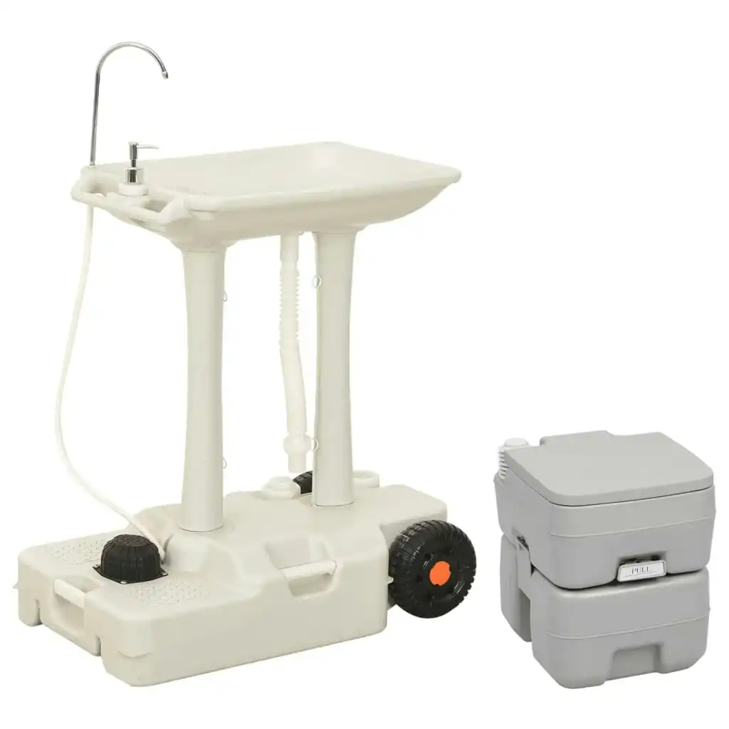 Portable Camping Toilet and Handwash Stand Set 3154909