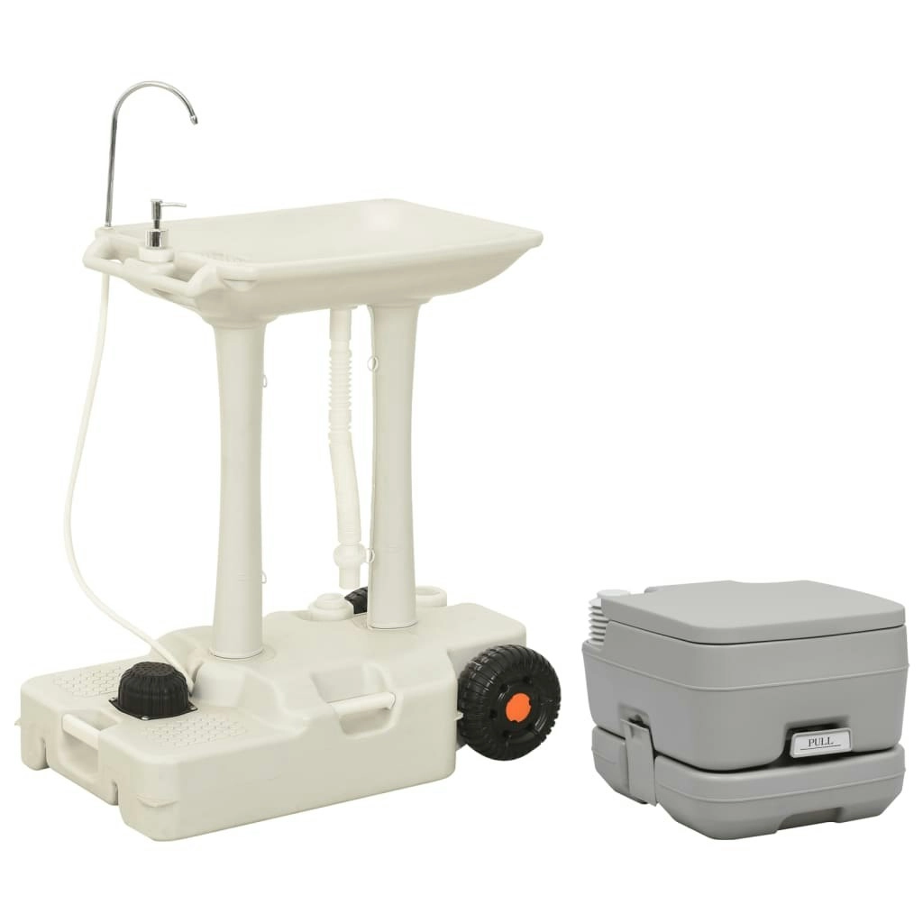 Portable Camping Toilet and Handwash Stand Set 3154908