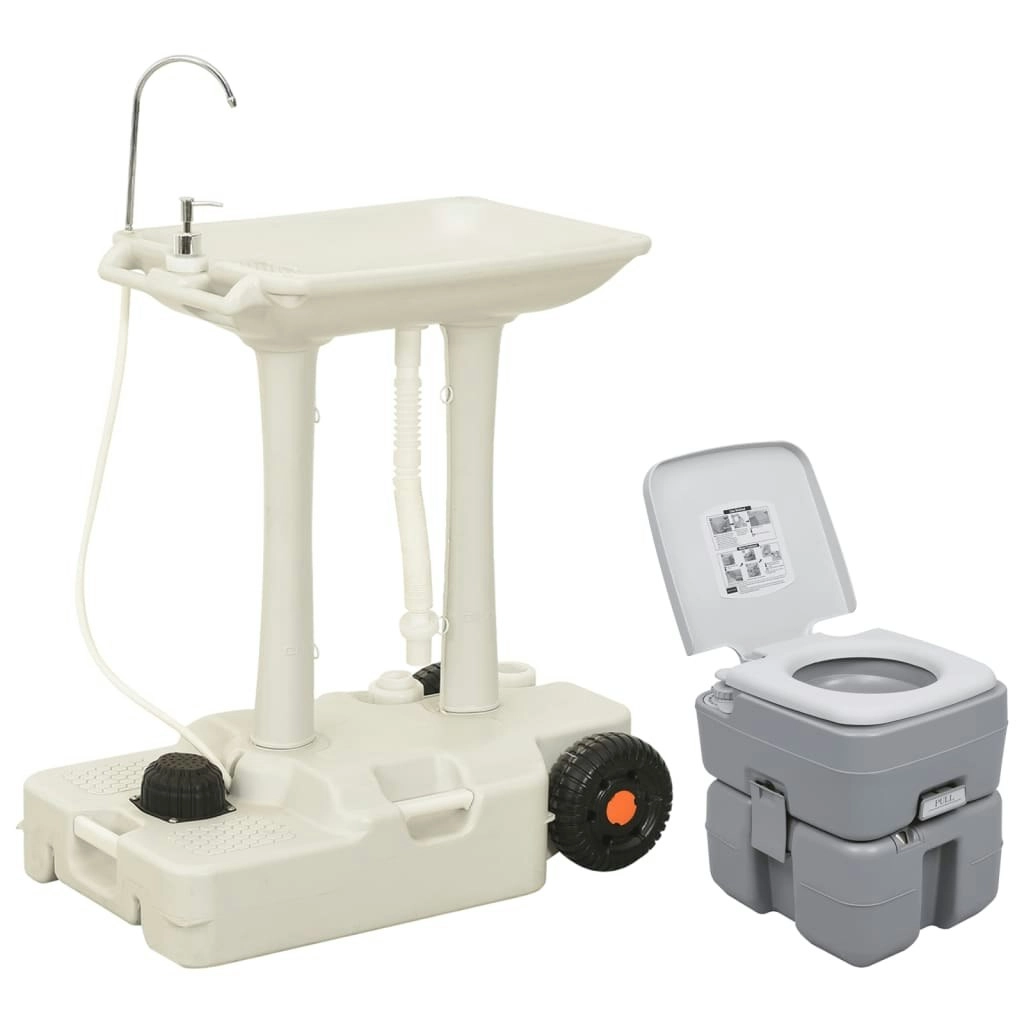 Portable Camping Toilet and Handwash Stand Set 3154910