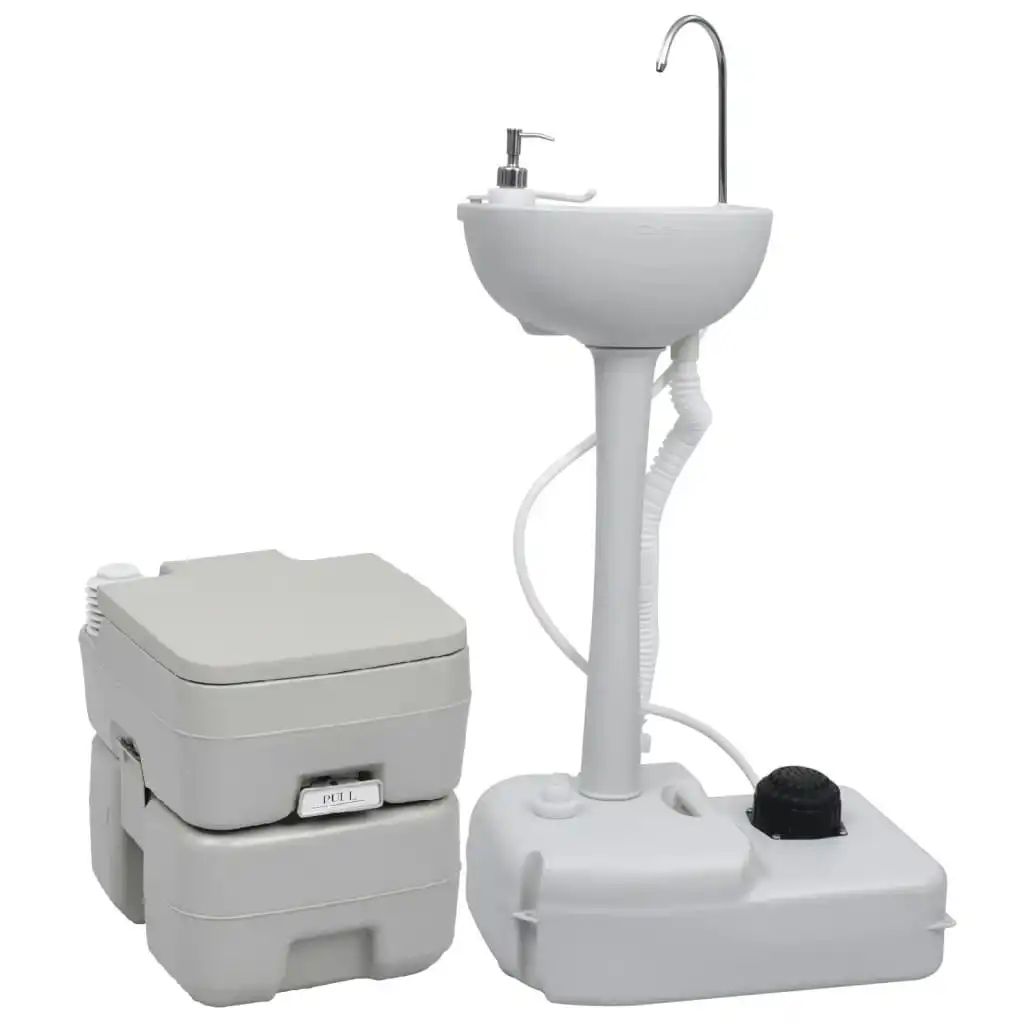 Portable Camping Toilet and Handwash Stand Set 3154907