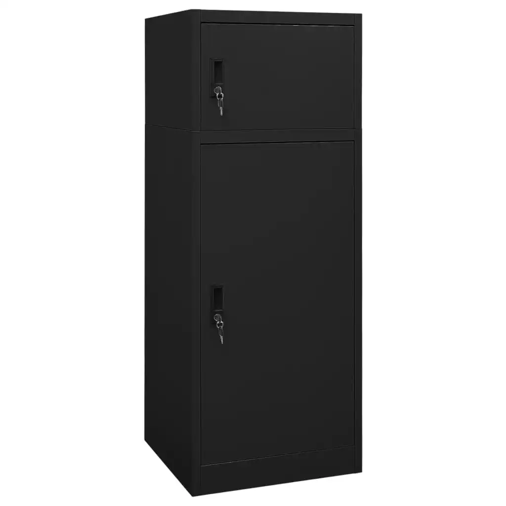 Saddle Cabinet Black 53x53x140 cm Steel 339601