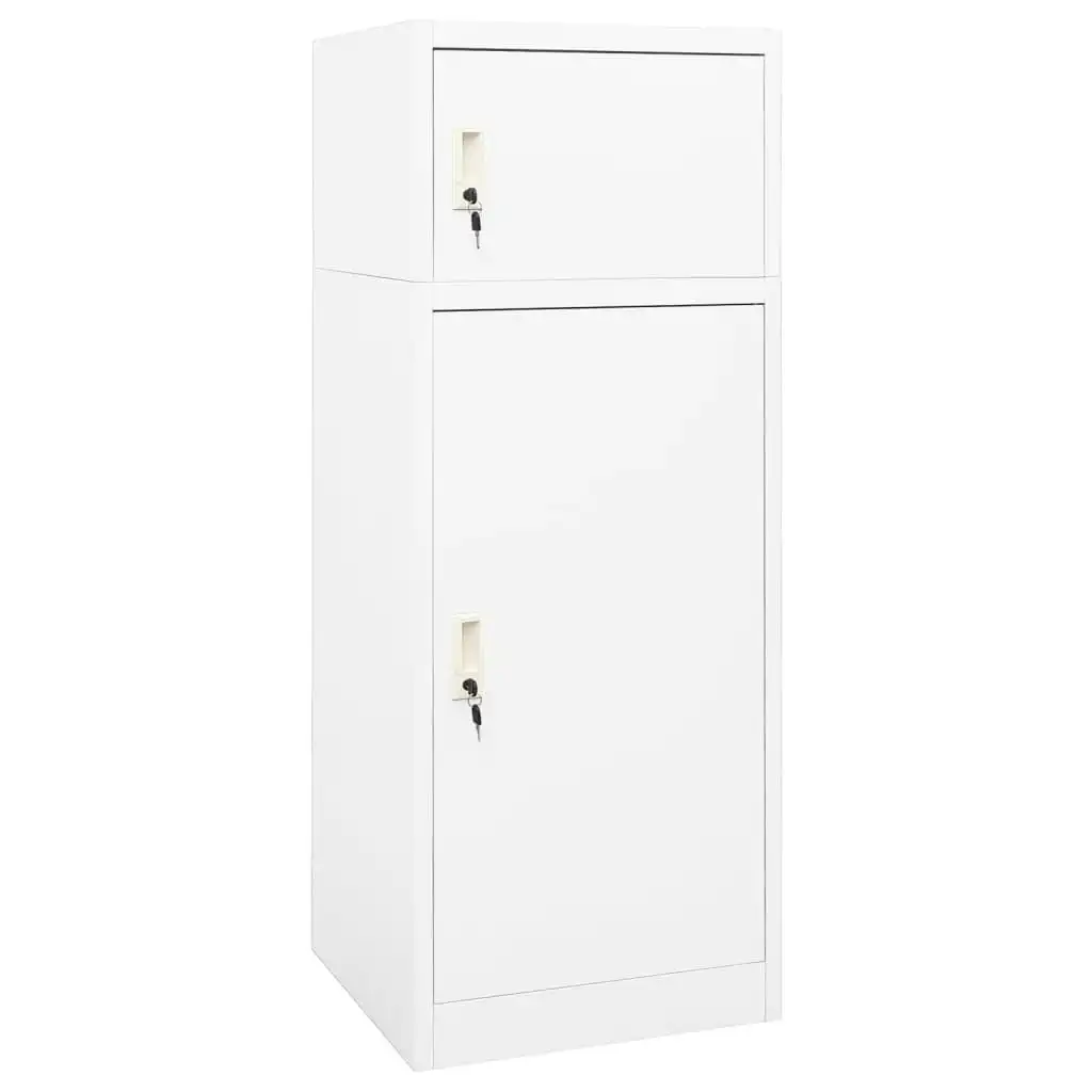 Saddle Cabinet White 53x53x140 cm Steel 339599