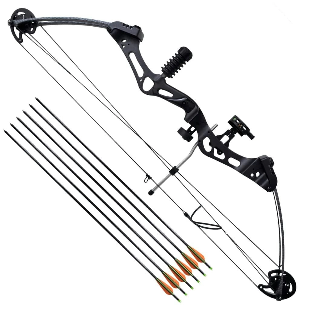 Adult Compound Bow with Accessories and Fiberglass Arrows 90852