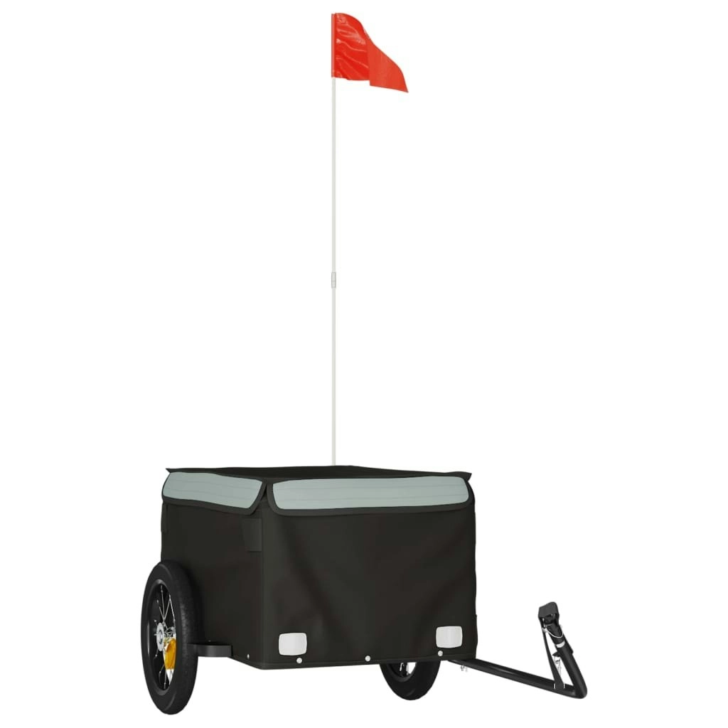 Bike Trailer Black and Grey 30 kg Iron 94077