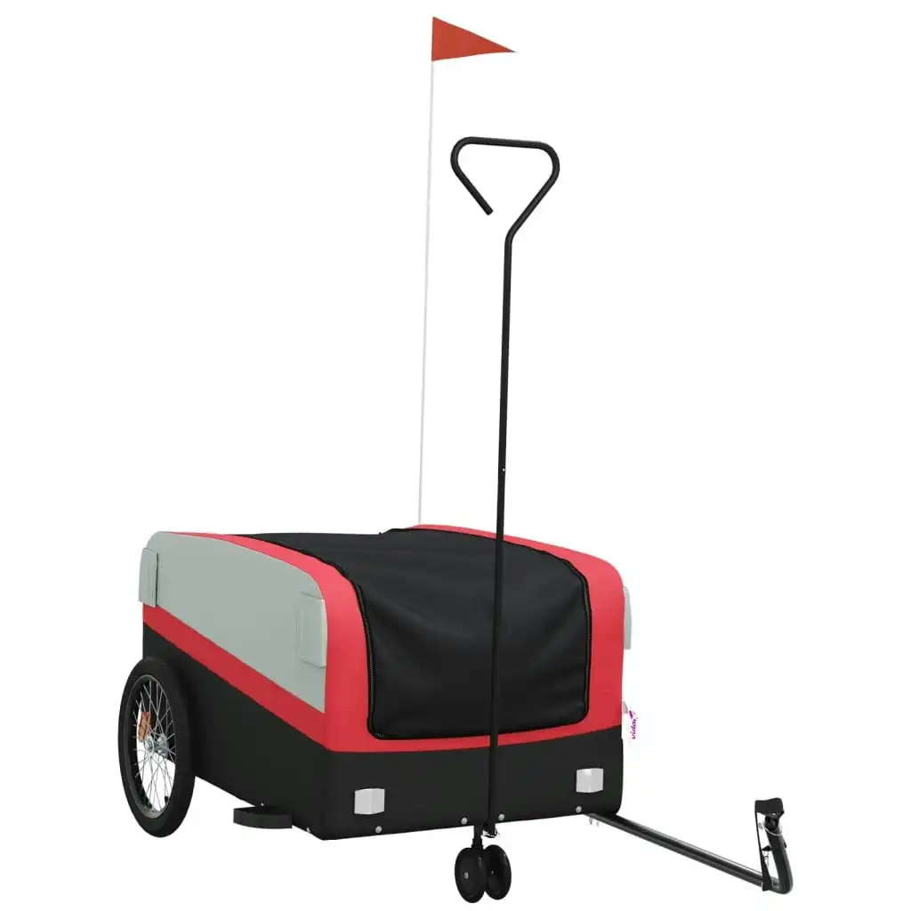 Bike Trailer Black and Red 45 kg Iron 94062