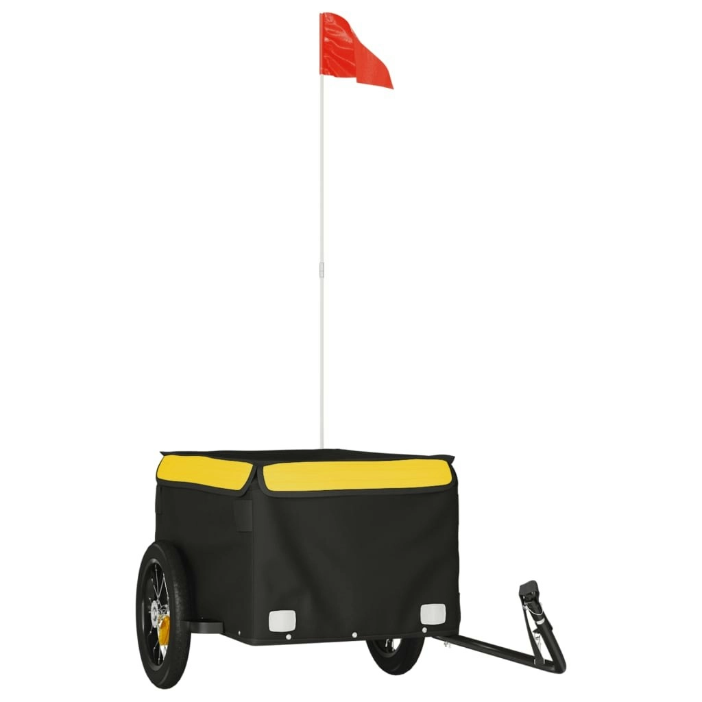 Bike Trailer Black and Yellow 30 kg Iron 94078