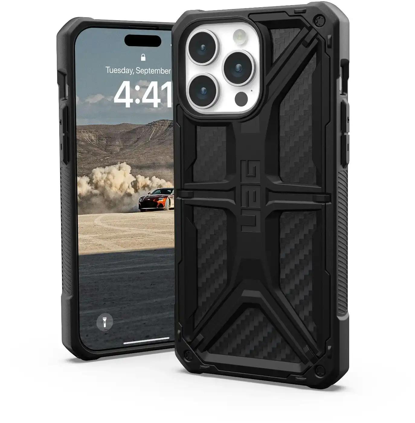 UAG Monarch Case For Iphone 15 Pro Max - Carbon Fiber