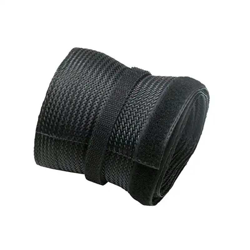 Brateck Flexible Cable Wrap With Hook And Loop Fastener - Black