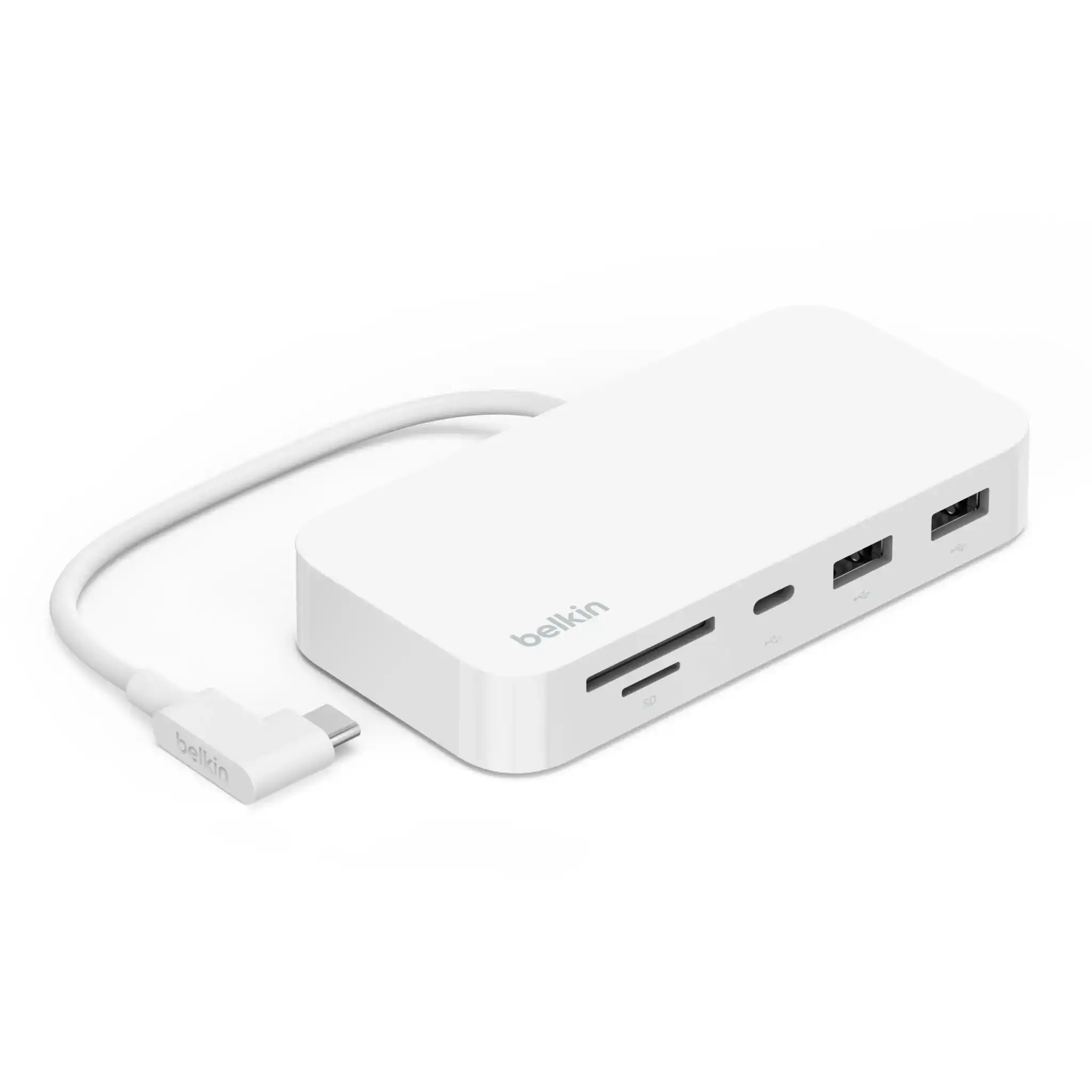 Belkin Connect Usb-c 6-in-1 Multiport Hub W/ Mount - White