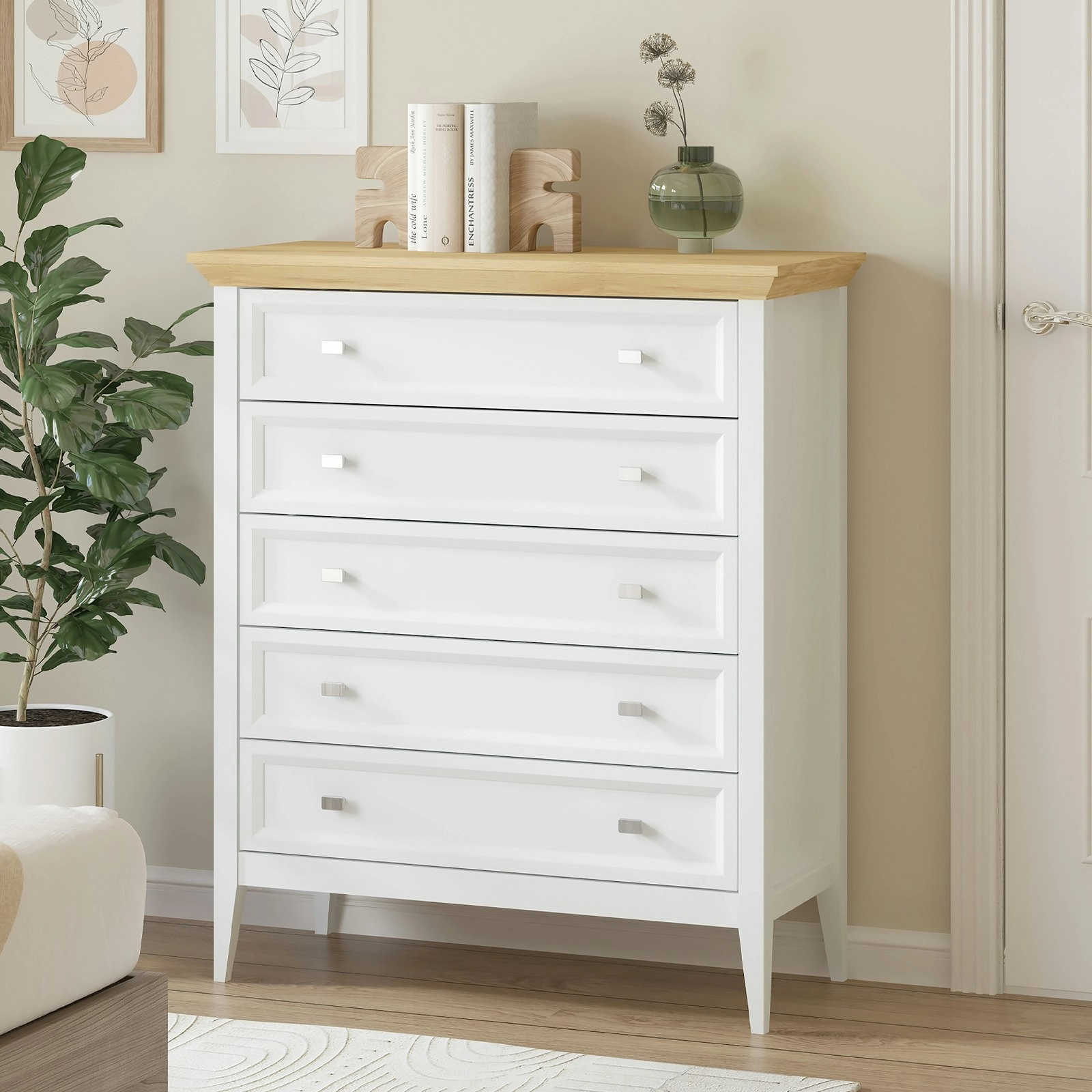 Coogee 5 Drawer Chest Tallboy Dresser  Versatile Storage Solutions for Any Space