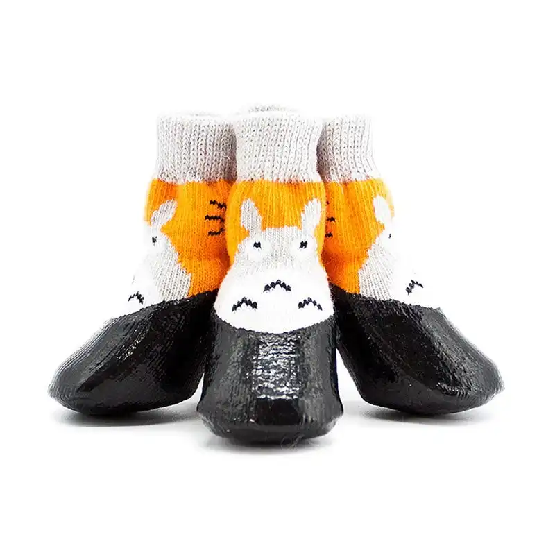 Pet Dog WaterProof Rain Socks Shoes Boots Non-slip Rubber Socks Totoro Japan