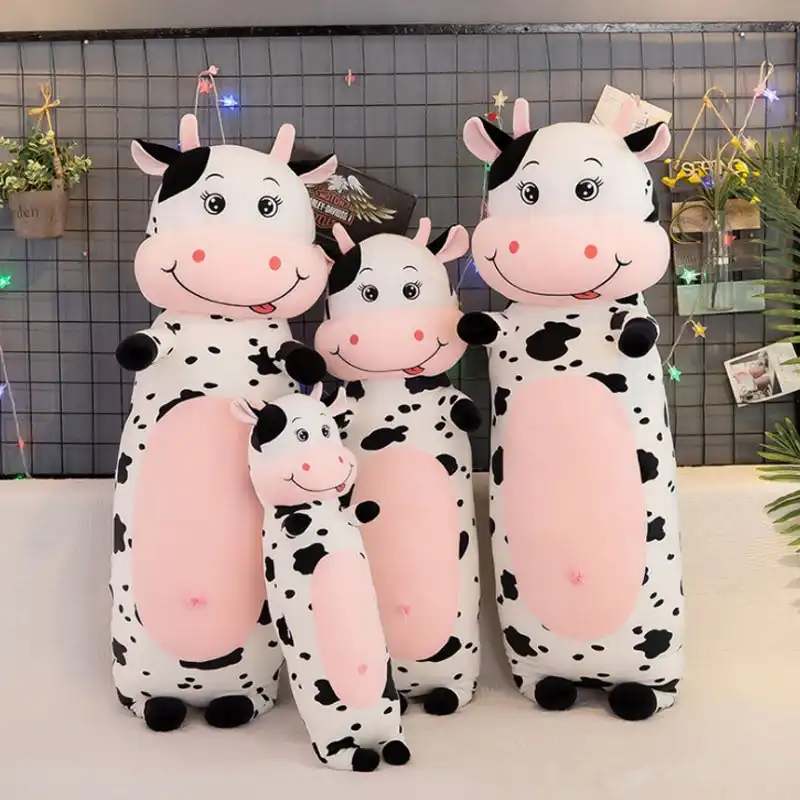 Super Soft Cute Coral fleece Cow Plush Toy Three Sizes 100cm 120cm 150cm