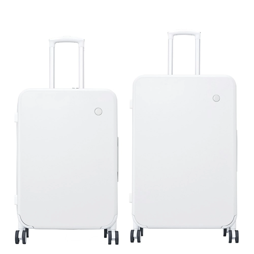 Tabibito Luggage Set Hard Shell ABS Suitcase Spinner Wheel TSA Lock 24"28" White