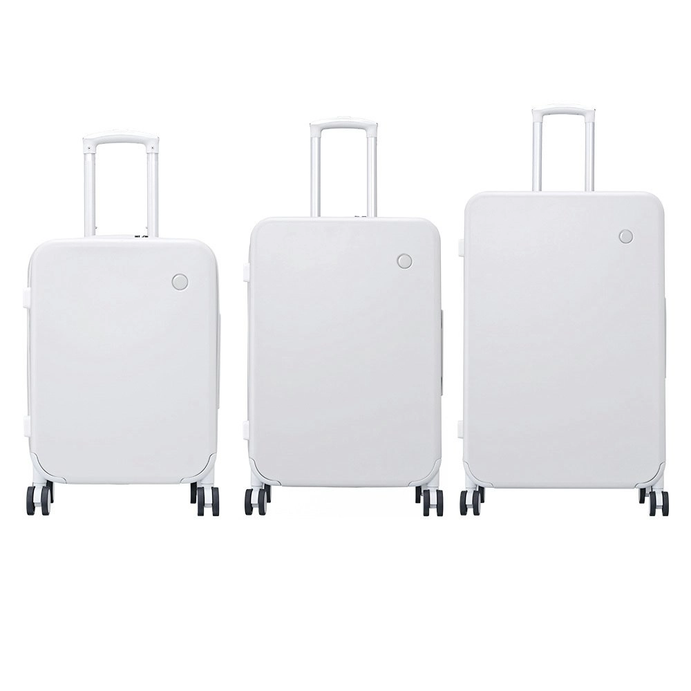 Tabibito Luggage Set Hard Shell ABS Rolling Suitcase TSA Lock 20"24"28" White