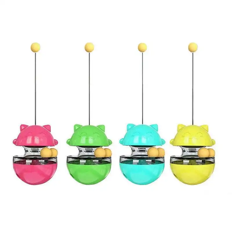 Cat Treat Dispenser Toy Ball Kitten Selfplay Interactive Tumbler Multifunction