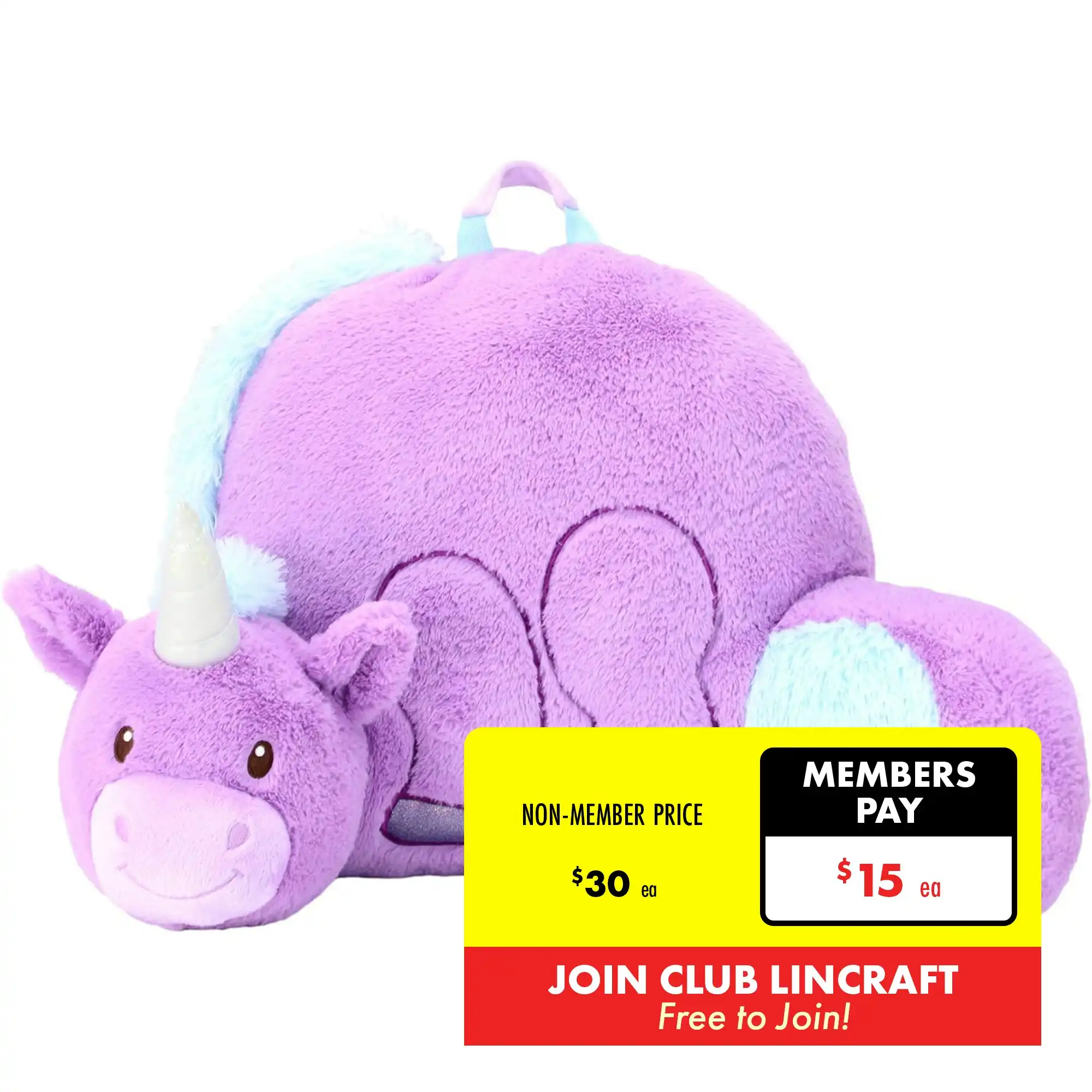 Soft Landing Nesting Nook Character Back-Rest, Unicorn