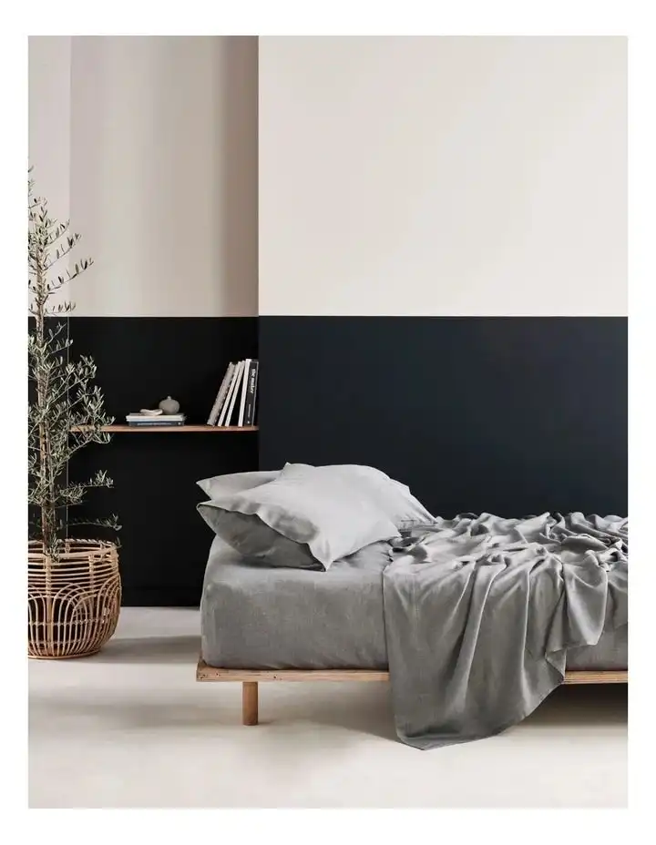 Linen House Rejeaneration Rialta Sheet Set Charcoal