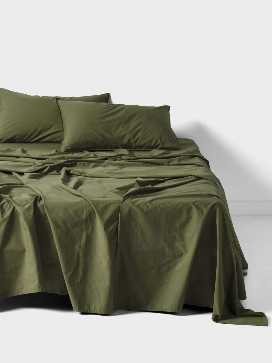 Linen House Terra Olive Sheet Set