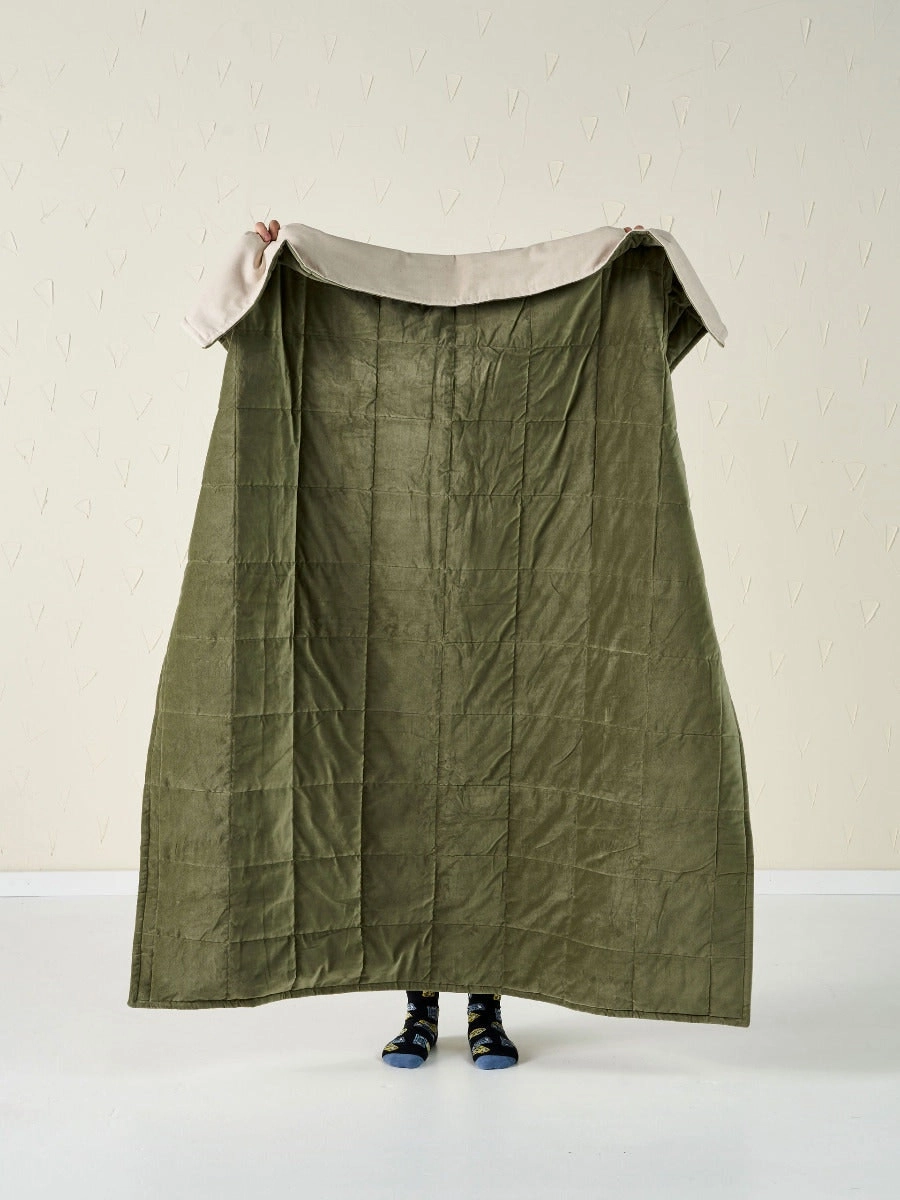 Linen House LOFT THROW - MOSS