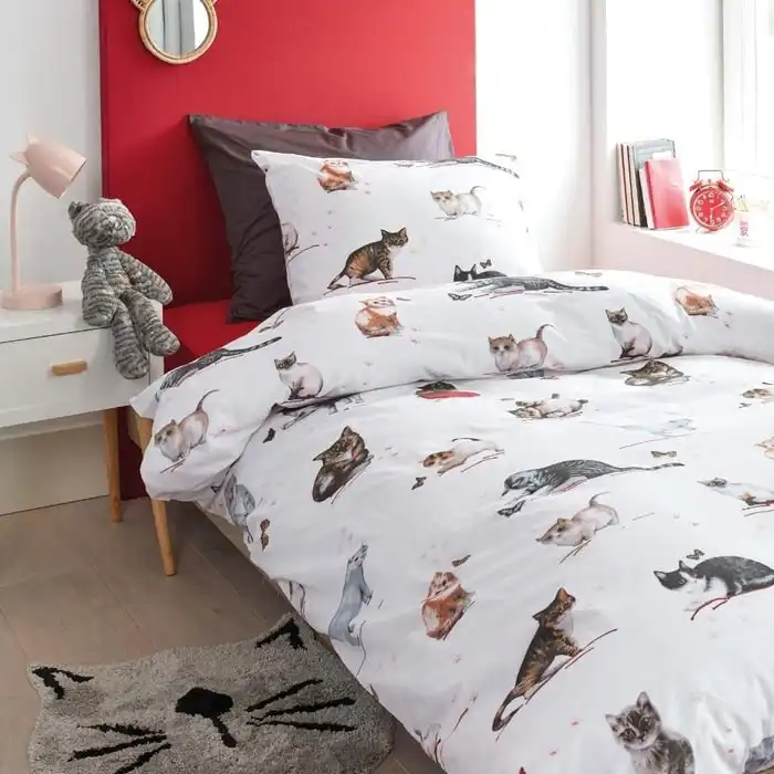 Bedding House Kids Cotton Quilt Cover Sets - CUTE CATS MULTI