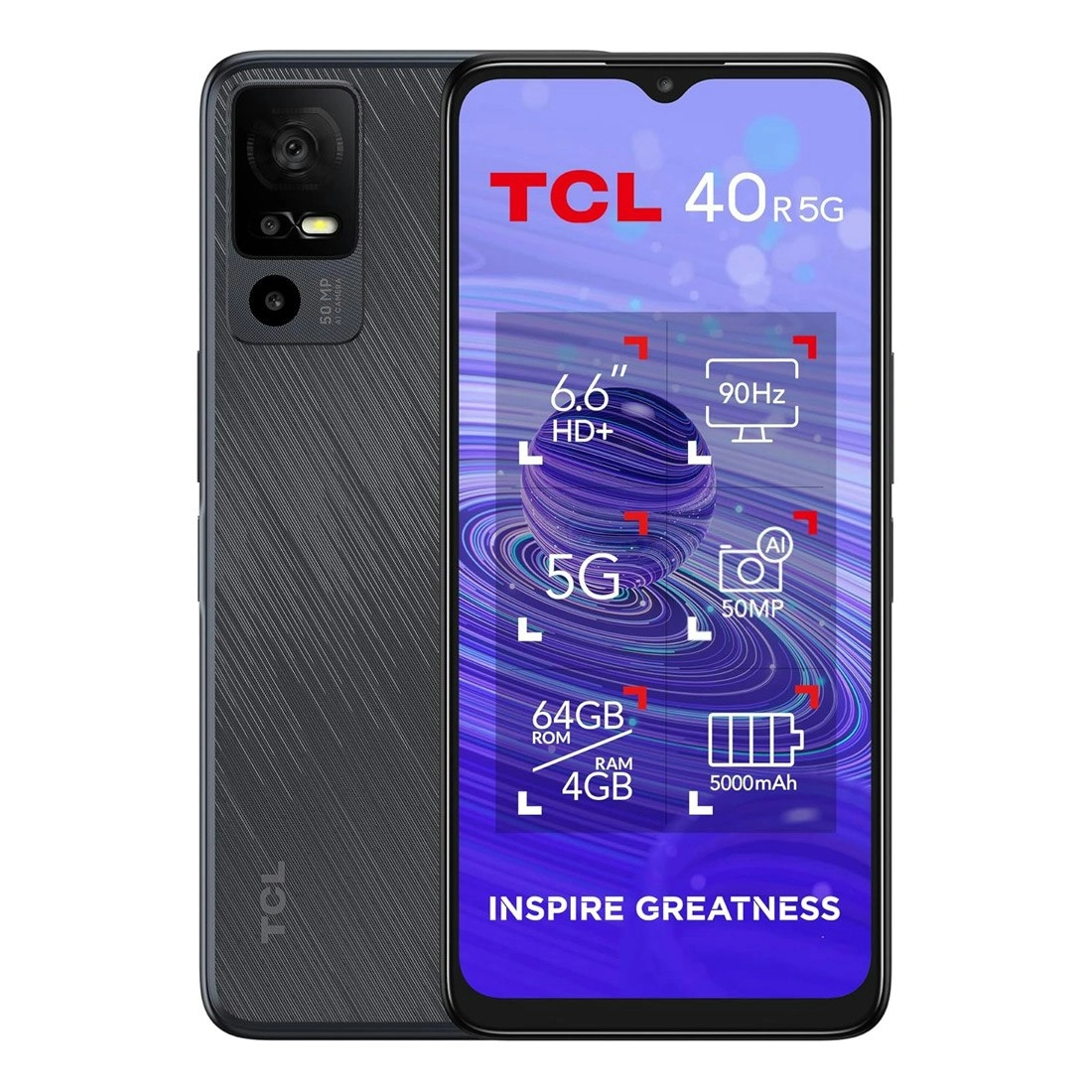 TCL 40R 5G 64GB/4GB Starlight Black [CPO] - As New