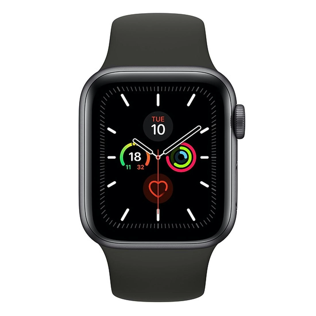 Apple Watch 44mm S5 (Cellular) - Space Grey Al Case w/ Black Sport Band [Refurbished] - Excellent