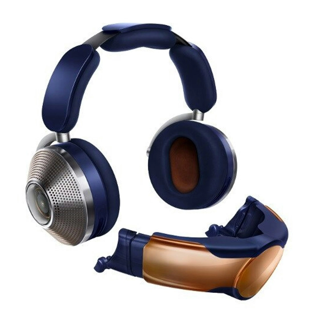 Dyson Zone Absolute+ Noise Cancelling Headphones w/ Explorer Travel Case 434675-01 - Prussian Blue/Bright Copper