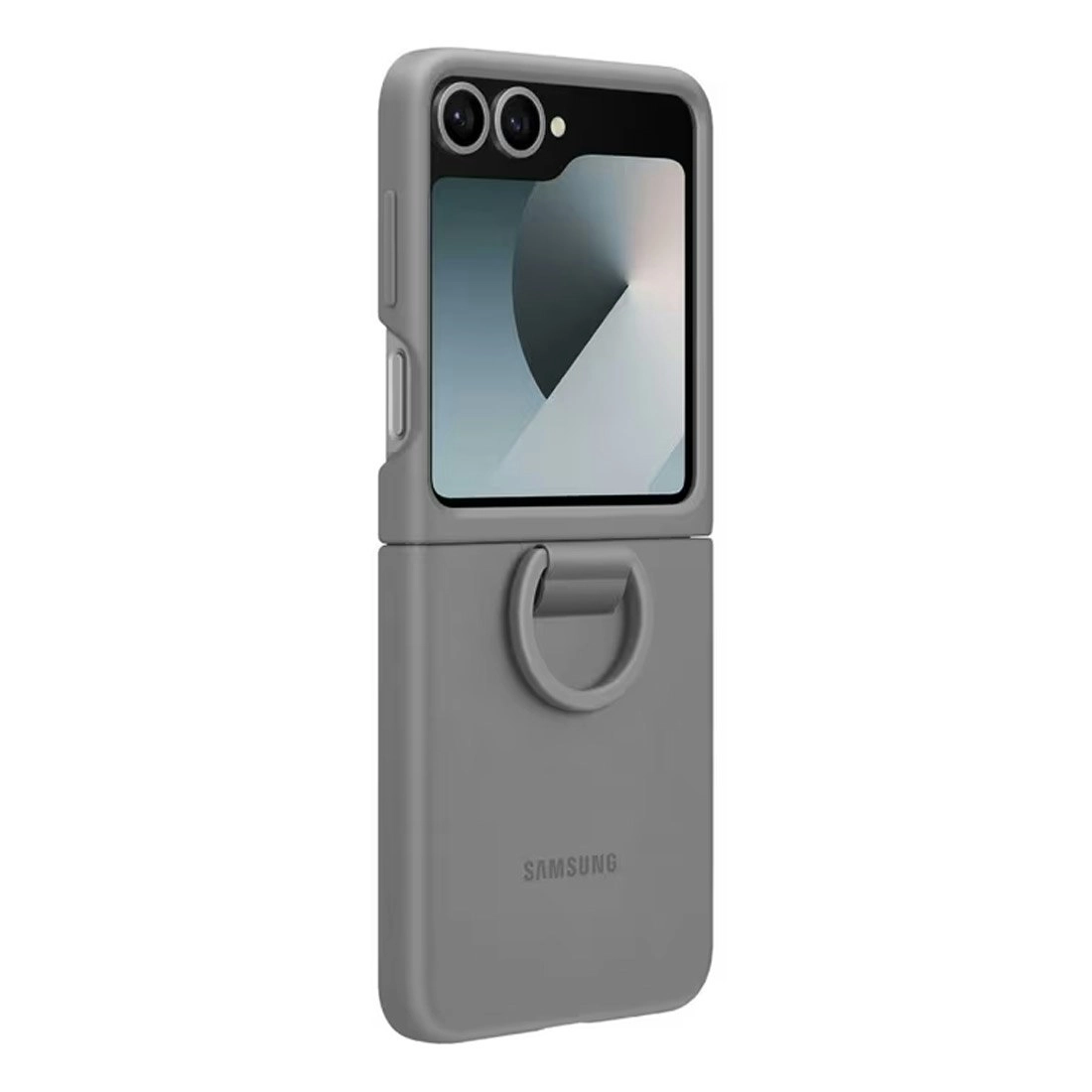 Samsung Galaxy Flip6 Silicone Case with Ring - Grey