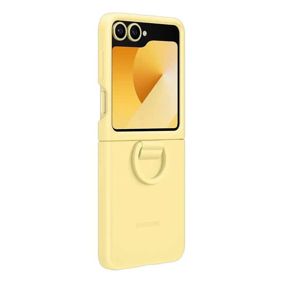 Samsung Galaxy Flip6 Silicone Case with Ring - Yellow