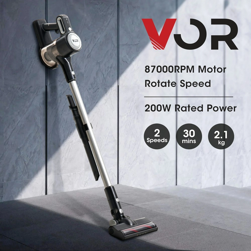 VOR Handheld Vacuum Cleaner Stick Handstick Vac Bagless Cordless 200W 87KRPM