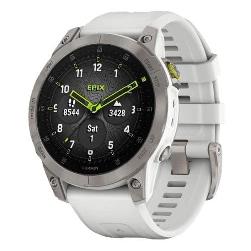 Garmin epix (Gen 2) Sapphire Edition 47mm Titanium Case with White Band