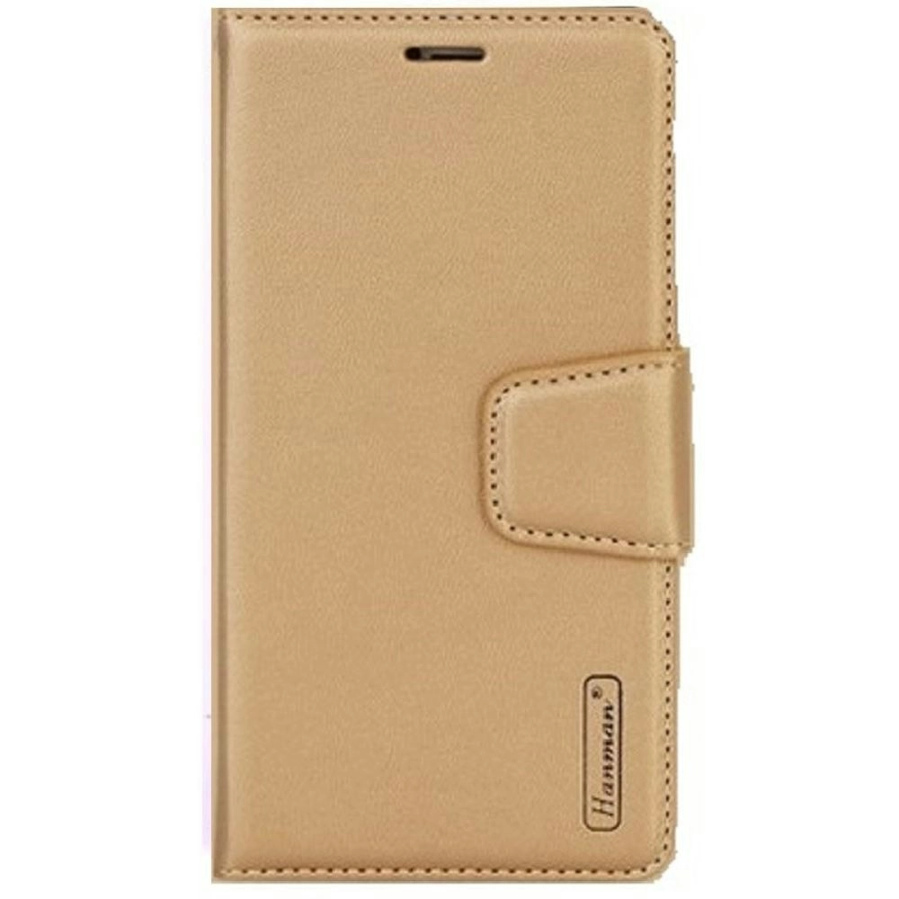 HANMAN Diary TPU Book Case for Galaxy S10+  6.4" - Gold