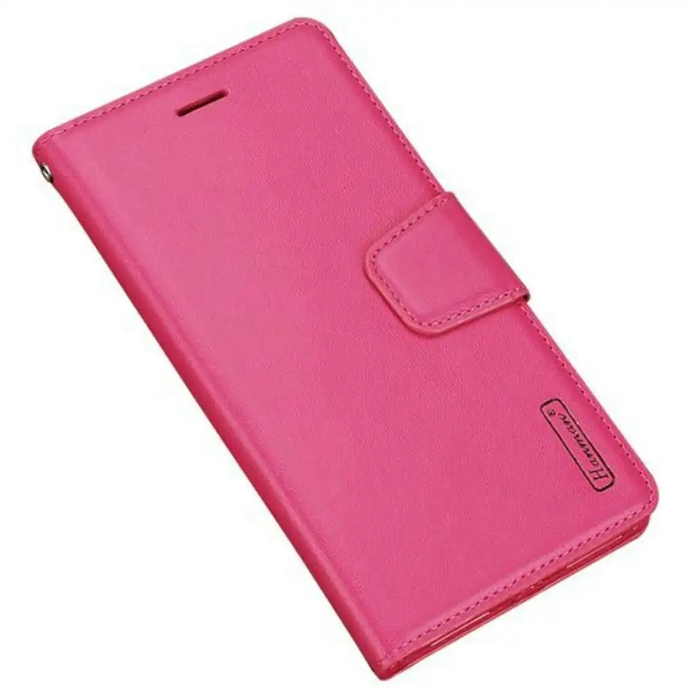 HANMAN Diary TPU Book Case for Galaxy S10+  6.4" - Hot Pink